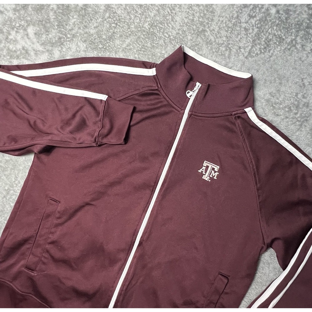 Texas A&M Champion Men's Large Full Zip Jacket Maroon Vintage